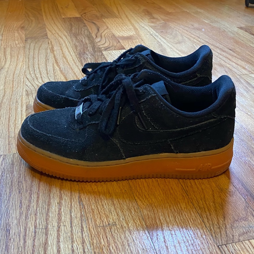 Nike Air Force 1s- Black Suede